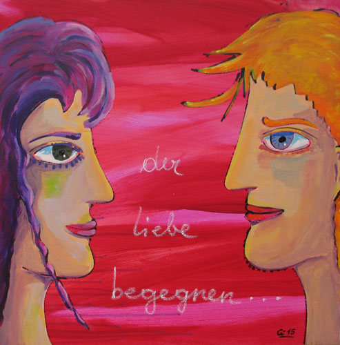 2015 stationen einer liebe - der liebe begegnen, 60x60, 2015