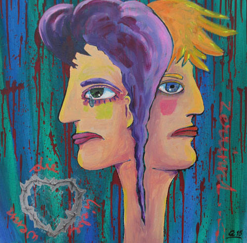 2015 stationen einer liebe - wenn die liebe zerrinnt..., 60x60, 2015