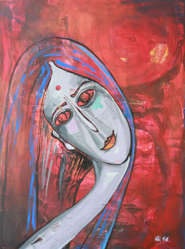 i am happy being here in india, 120x80, kolkata 2016