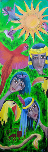 living in harmony with nature - a tribtute to perua, 160x50, 2018