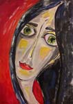 big eyes portrait, 70x50, 2018