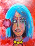 dame mit gelber kette, 50x40, 2017-18
