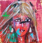 face, 15x15, acryl, tusche auf lw, 2018