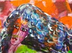 windsbraut lila, 15x20cm, acryl+tusche, 2018