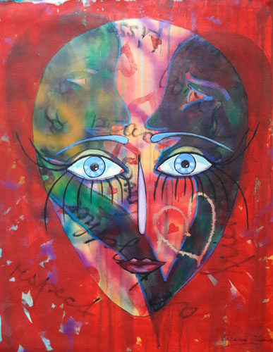 love is all around, 89x69,5, 2019